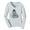 Ladies Long Sleeve Fan Favorite V Neck Tee Thumbnail