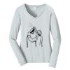 Ladies Long Sleeve Fan Favorite V Neck Tee Thumbnail