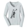 Ladies Long Sleeve Fan Favorite V Neck Tee Thumbnail