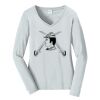 Ladies Long Sleeve Fan Favorite V Neck Tee Thumbnail