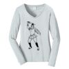 Ladies Long Sleeve Fan Favorite V Neck Tee Thumbnail