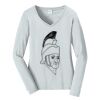 Ladies Long Sleeve Fan Favorite V Neck Tee Thumbnail