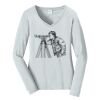 Ladies Long Sleeve Fan Favorite V Neck Tee Thumbnail