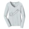 Ladies Long Sleeve Fan Favorite V Neck Tee Thumbnail