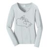 Ladies Long Sleeve Fan Favorite V Neck Tee Thumbnail