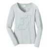 Ladies Long Sleeve Fan Favorite V Neck Tee Thumbnail