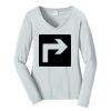 Ladies Long Sleeve Fan Favorite V Neck Tee Thumbnail