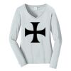 Ladies Long Sleeve Fan Favorite V Neck Tee Thumbnail