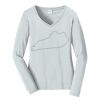 Ladies Long Sleeve Fan Favorite V Neck Tee Thumbnail