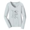 Ladies Long Sleeve Fan Favorite V Neck Tee Thumbnail