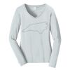 Ladies Long Sleeve Fan Favorite V Neck Tee Thumbnail