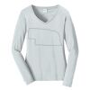 Ladies Long Sleeve Fan Favorite V Neck Tee Thumbnail