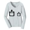 Ladies Long Sleeve Fan Favorite V Neck Tee Thumbnail