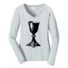 Ladies Long Sleeve Fan Favorite V Neck Tee Thumbnail