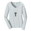 Ladies Long Sleeve Fan Favorite V Neck Tee Thumbnail