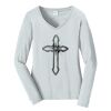 Ladies Long Sleeve Fan Favorite V Neck Tee Thumbnail