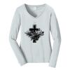 Ladies Long Sleeve Fan Favorite V Neck Tee Thumbnail