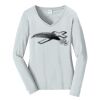 Ladies Long Sleeve Fan Favorite V Neck Tee Thumbnail