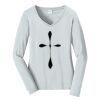 Ladies Long Sleeve Fan Favorite V Neck Tee Thumbnail