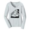 Ladies Long Sleeve Fan Favorite V Neck Tee Thumbnail