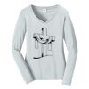 Ladies Long Sleeve Fan Favorite V Neck Tee Thumbnail