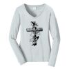 Ladies Long Sleeve Fan Favorite V Neck Tee Thumbnail