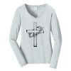 Ladies Long Sleeve Fan Favorite V Neck Tee Thumbnail