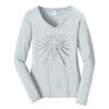 Ladies Long Sleeve Fan Favorite V Neck Tee Thumbnail