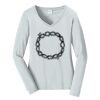 Ladies Long Sleeve Fan Favorite V Neck Tee Thumbnail