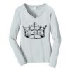 Ladies Long Sleeve Fan Favorite V Neck Tee Thumbnail