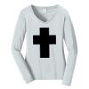 Ladies Long Sleeve Fan Favorite V Neck Tee Thumbnail