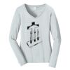 Ladies Long Sleeve Fan Favorite V Neck Tee Thumbnail