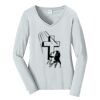 Ladies Long Sleeve Fan Favorite V Neck Tee Thumbnail