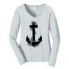 Ladies Long Sleeve Fan Favorite V Neck Tee Thumbnail