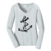 Ladies Long Sleeve Fan Favorite V Neck Tee Thumbnail