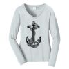 Ladies Long Sleeve Fan Favorite V Neck Tee Thumbnail