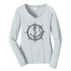 Ladies Long Sleeve Fan Favorite V Neck Tee Thumbnail