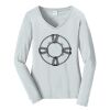 Ladies Long Sleeve Fan Favorite V Neck Tee Thumbnail