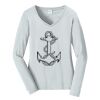 Ladies Long Sleeve Fan Favorite V Neck Tee Thumbnail