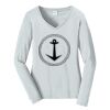 Ladies Long Sleeve Fan Favorite V Neck Tee Thumbnail