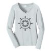 Ladies Long Sleeve Fan Favorite V Neck Tee Thumbnail