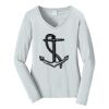 Ladies Long Sleeve Fan Favorite V Neck Tee Thumbnail