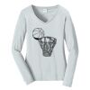 Ladies Long Sleeve Fan Favorite V Neck Tee Thumbnail