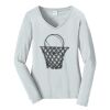 Ladies Long Sleeve Fan Favorite V Neck Tee Thumbnail