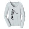 Ladies Long Sleeve Fan Favorite V Neck Tee Thumbnail