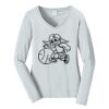 Ladies Long Sleeve Fan Favorite V Neck Tee Thumbnail