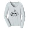 Ladies Long Sleeve Fan Favorite V Neck Tee Thumbnail