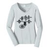 Ladies Long Sleeve Fan Favorite V Neck Tee Thumbnail