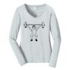 Ladies Long Sleeve Fan Favorite V Neck Tee Thumbnail