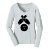 Ladies Long Sleeve Fan Favorite V Neck Tee Thumbnail